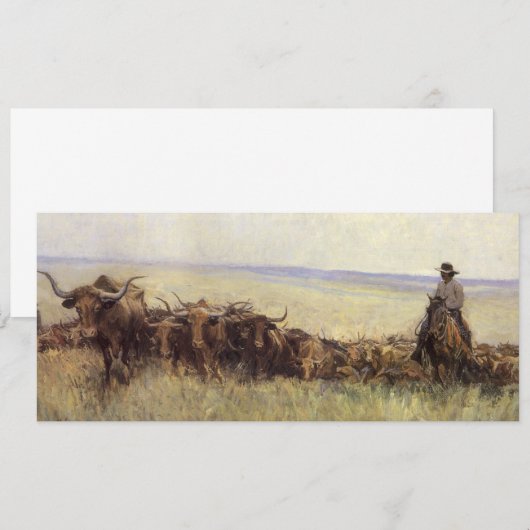 Trail Herd naar Wyoming door WHD Koerner (Voorkant / Achterkant)