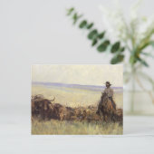 Trail Herd naar Wyoming door WHD Koerner Briefkaart (Staand voorkant)