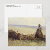 Trail Herd naar Wyoming door WHD Koerner Briefkaart (Voorkant / Achterkant)