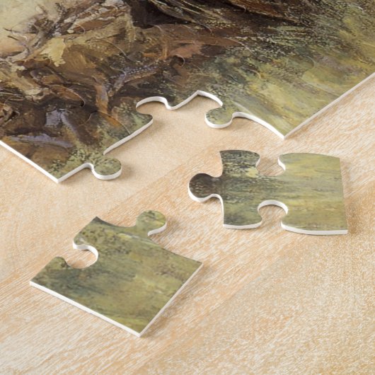 Trail Herd naar Wyoming door WHD Koerner Legpuzzel (Zijkant)