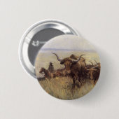 Trail Herd naar Wyoming door WHD Koerner Ronde Button 5,7 Cm (Voorkant /achterkant)