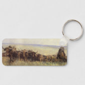 Trail Herd naar Wyoming door WHD Koerner Sleutelhanger (Voorkant)