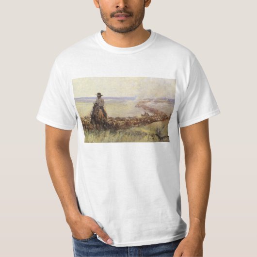 Trail Herd naar Wyoming door WHD Koerner T-shirt (Voorkant)