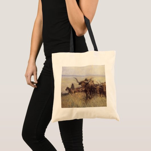 Trail Herd naar Wyoming door WHD Koerner Tote Bag (Voorkant (product))