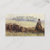 Trail Herd naar Wyoming door WHD Koerner Visitekaartje (Achterkant)