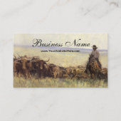 Trail Herd naar Wyoming door WHD Koerner Visitekaartje (Voorkant)