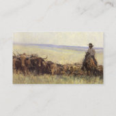 Trail Herd naar Wyoming door WHD Koerner Visitekaartje (Achterkant)