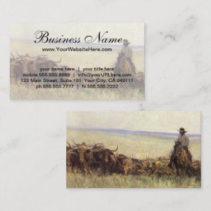 Trail Herd naar Wyoming door WHD Koerner Visitekaartje