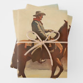 "Trail Herd" Westerne kunst van Maynard Dixon Inpakpapier Vel (In situ)