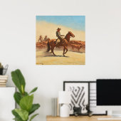 “Trail Herd” Westerse kunst van Maynard Dixon Poster (Thuiskantoor)