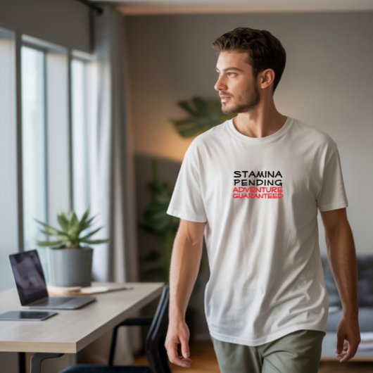 Trail Hiking camping humor black red T-shirt