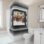 Trail Horses Shower Curtain Douchegordijn (In situ)