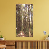Trail in a Pine Tree Forest Photo Canvas Afdruk (Insitu (Woonkamer))