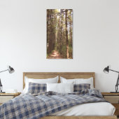 Trail in a Pine Tree Forest Photo Canvas Afdruk (Insitu (Slaapkamer))