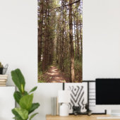 Trail in a Pine Tree Forest Photo Poster (Thuiskantoor)