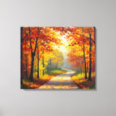 Trail In Autumn Canvas Afdruk (Voorkant)