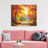 Trail In Autumn Canvas Afdruk (Insitu (Woonkamer))