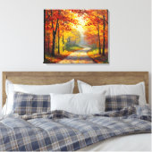 Trail In Autumn Canvas Afdruk (Insitu (Slaapkamer))