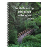 Trail in Forest John Muir Quote Notitieboek (Voorkant)