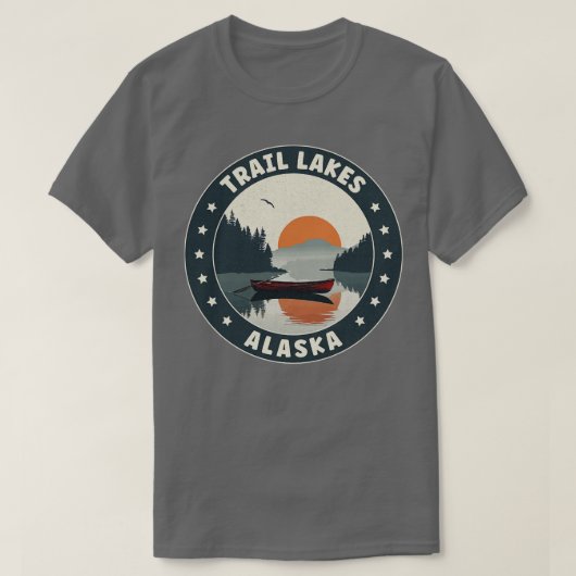 Trail Lakes Alaska Sunset T-shirt (Design voorkant)