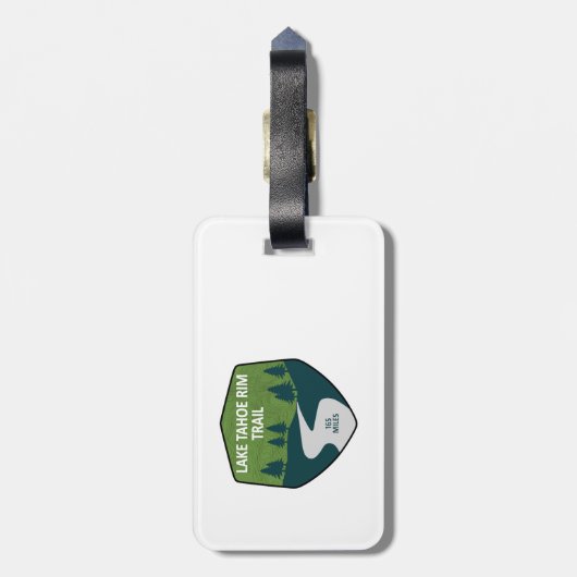 Trail meer Tahoe Rim Bagagelabel (Achterkant verticaal)