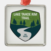 Trail meer Tahoe Rim Metalen Ornament (Voorkant)