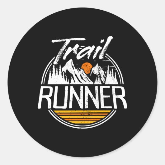 Trail met ultra-run avontuurverrijking van Dell Tr Ronde Sticker (Voorkant)