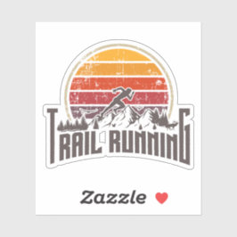 Trail met  zonsondergang sticker