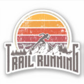 Trail met  zonsondergang sticker (Voorkant)