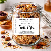 Trail Mix Aanpasbare Zelfgemaakte Label Gran_03b Voedselcontainer Etiket