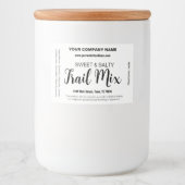 Trail Mix Aanpasbare Zelfgemaakte Label Gran_03b Voedselcontainer Etiket (Voorkant)