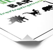 Trail Mix Bar Dinosaur Birthday Sign Foto Afdruk (Hoek)