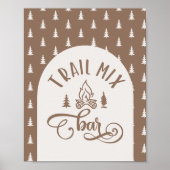 Trail Mix Bar One Happy Camper verjaardag Poster (Voorkant)