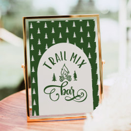 Trail Mix Bar One Happy Camper verjaardag Poster