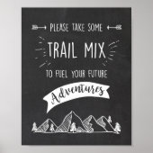 Trail mix Bar Sign Adventure tabelteken Birthday Poster (Voorkant)