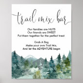 Trail mix bord rustieke bergen poster (Voorkant)