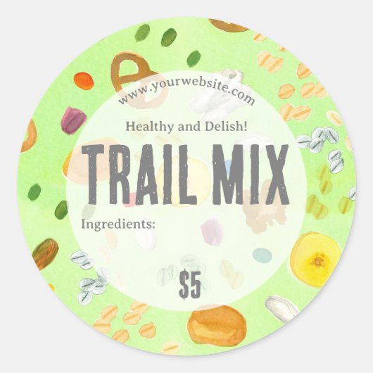 Trail Mix Gezonde Snack Product Label (Voorkant)