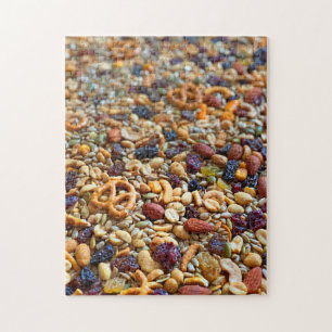 Trail Mix met Nuts Raisins Pretzels Legpuzzel
