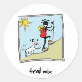 "Trail Mix" Ronde Sticker (Voorkant)