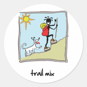 "Trail Mix" Ronde Sticker