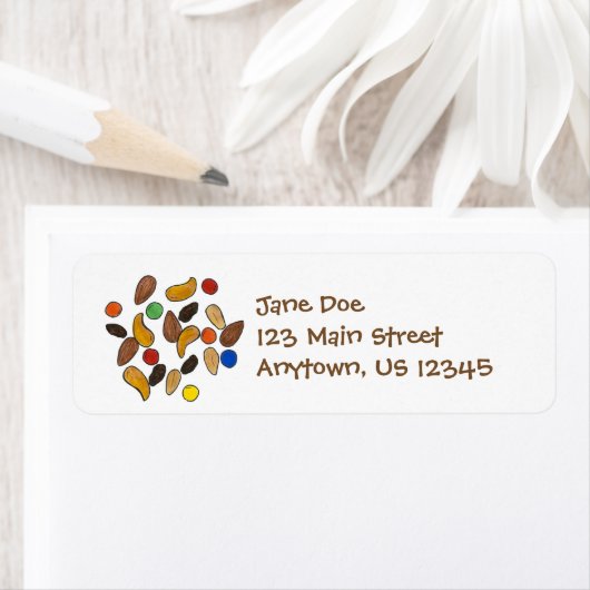Trail Mix Snack Return Address Labels (Insitu)