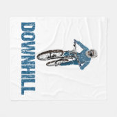 Trail Mountain Biker Downhill Fleece Deken (Voorkant (Horizontaal))