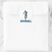 Trail Mountain Biker Downhill Vierkante Sticker (Tas)