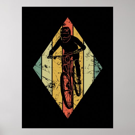 Trail Mountain Biker  Poster (Voorkant)