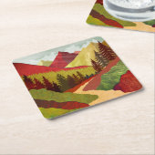 Trail naar de hemel kartonnen onderzetters (Schuin)