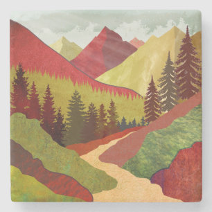 Trail naar de hemel stenen onderzetter