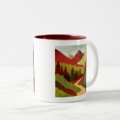 Trail naar de hemel tweekleurige koffiemok (Voorkant rechts)