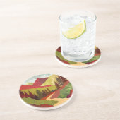 Trail naar de hemel zandsteen onderzetter (Zijkant)