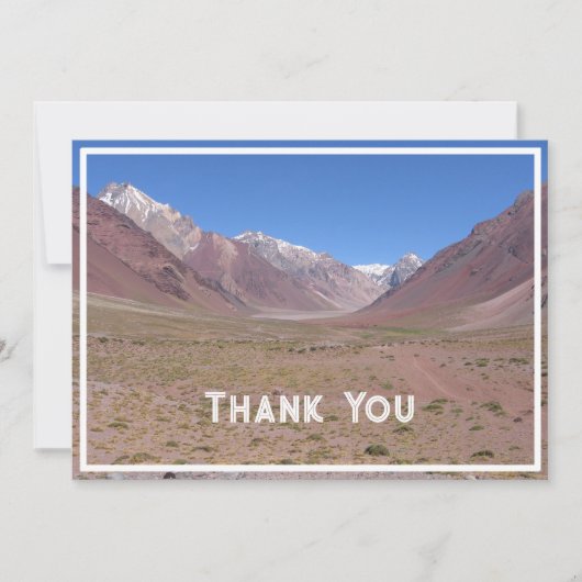Trail naar het Aconcagua-gebergte in Argentinië Bedankkaart (Voorkant)