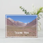 Trail naar het Aconcagua-gebergte in Argentinië Bedankkaart (Staand voorkant)